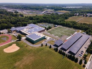 The Peddie School Solar Project - Rooftop, ground mount, and carport solar installation